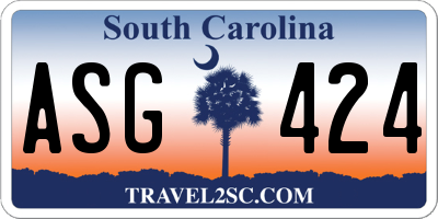 SC license plate ASG424