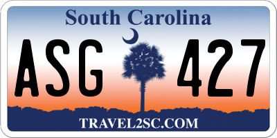SC license plate ASG427