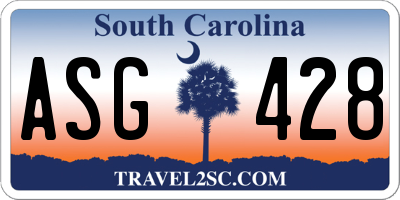 SC license plate ASG428