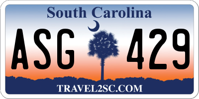 SC license plate ASG429