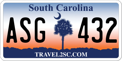SC license plate ASG432