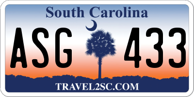 SC license plate ASG433