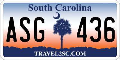 SC license plate ASG436