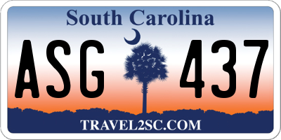 SC license plate ASG437