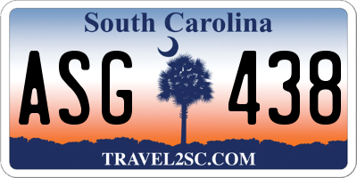 SC license plate ASG438