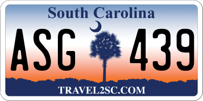 SC license plate ASG439