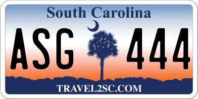 SC license plate ASG444
