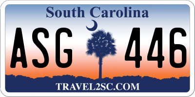 SC license plate ASG446