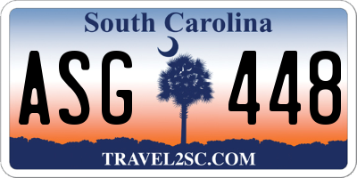 SC license plate ASG448