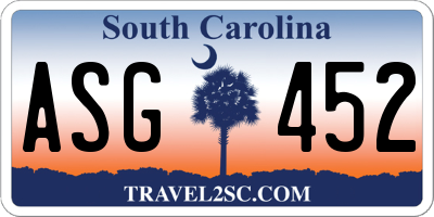 SC license plate ASG452