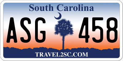 SC license plate ASG458