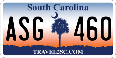 SC license plate ASG460