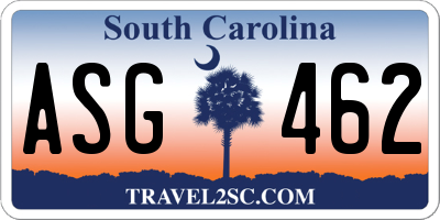 SC license plate ASG462