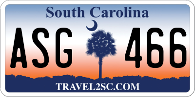 SC license plate ASG466
