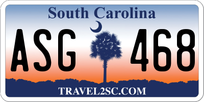 SC license plate ASG468