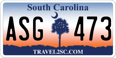 SC license plate ASG473