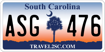 SC license plate ASG476