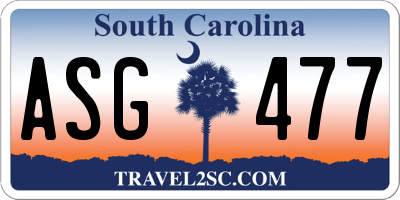 SC license plate ASG477