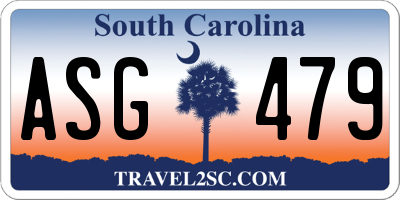 SC license plate ASG479