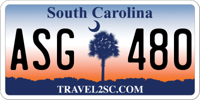 SC license plate ASG480
