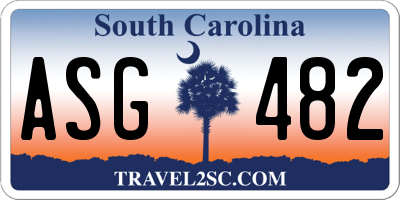 SC license plate ASG482