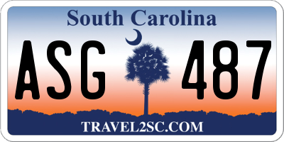 SC license plate ASG487