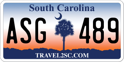 SC license plate ASG489