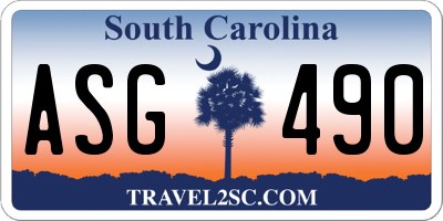 SC license plate ASG490