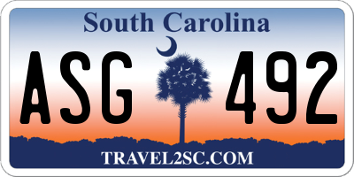SC license plate ASG492