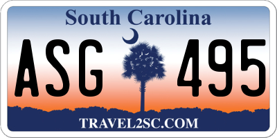 SC license plate ASG495