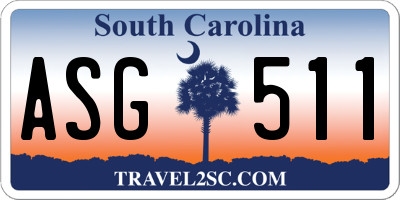 SC license plate ASG511