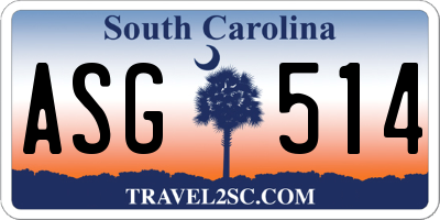 SC license plate ASG514