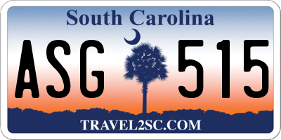 SC license plate ASG515