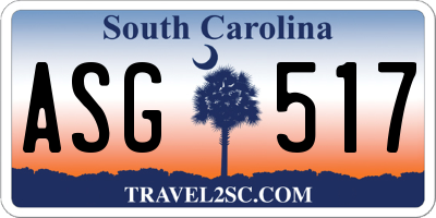 SC license plate ASG517