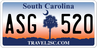 SC license plate ASG520