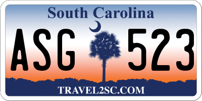 SC license plate ASG523