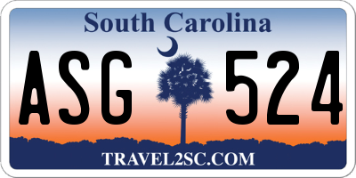 SC license plate ASG524