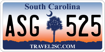 SC license plate ASG525