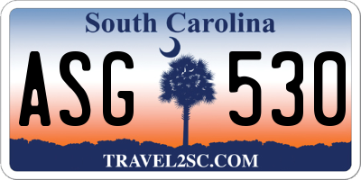 SC license plate ASG530