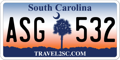 SC license plate ASG532