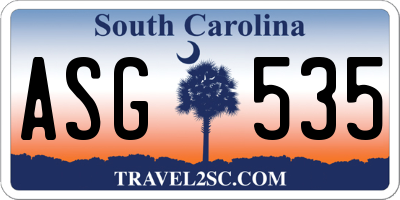 SC license plate ASG535