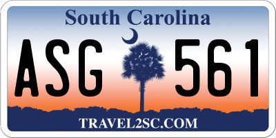 SC license plate ASG561