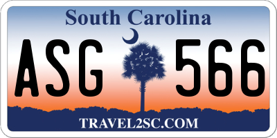 SC license plate ASG566