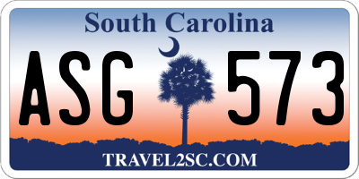 SC license plate ASG573