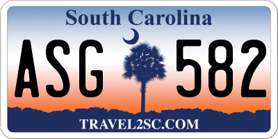 SC license plate ASG582