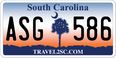 SC license plate ASG586