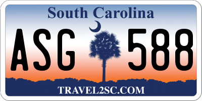 SC license plate ASG588