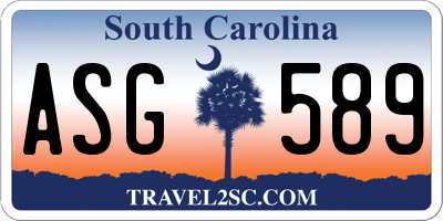 SC license plate ASG589