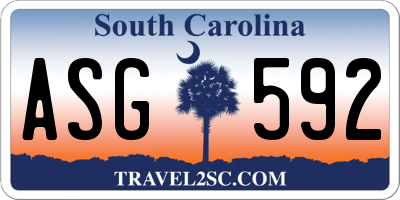 SC license plate ASG592
