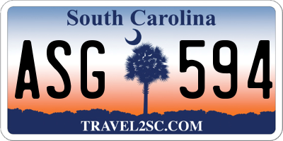 SC license plate ASG594